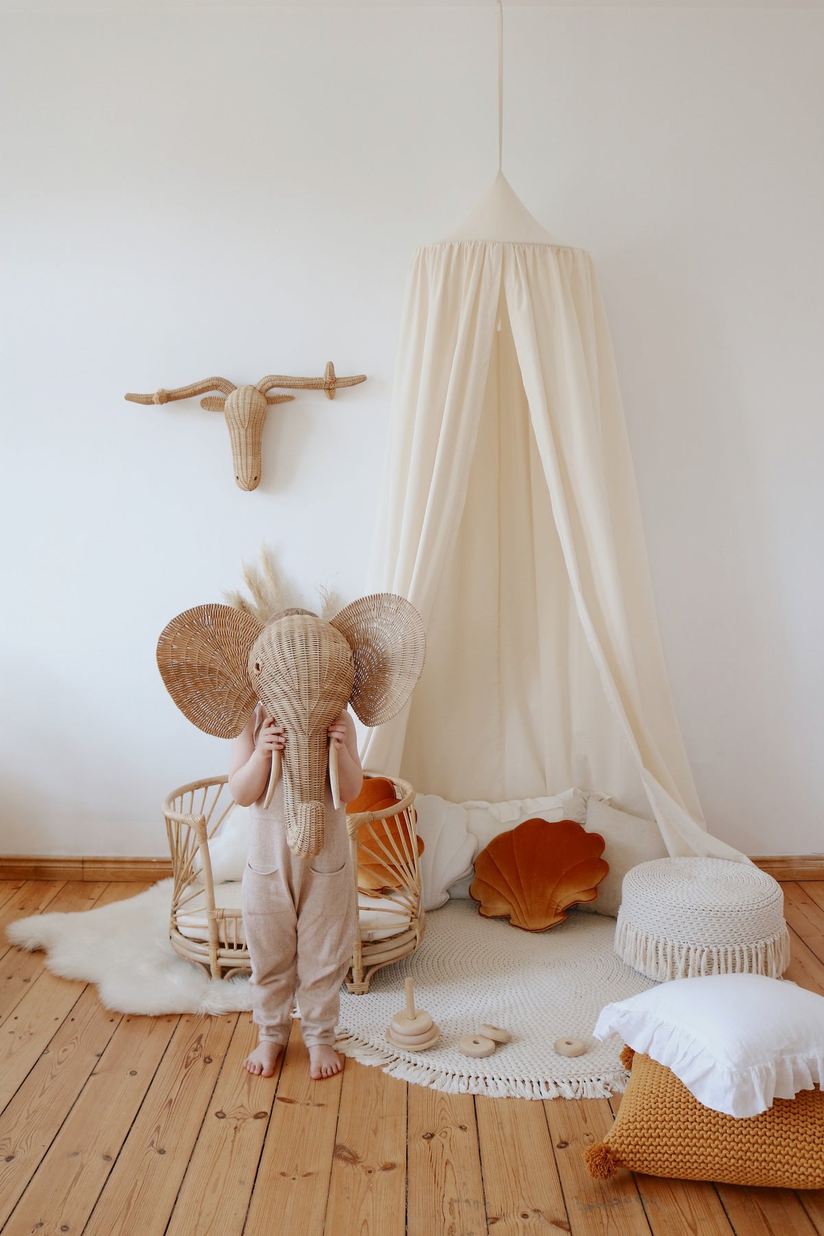 Lastenhuoneen katos luomupuuvillaa - Raw Cotton