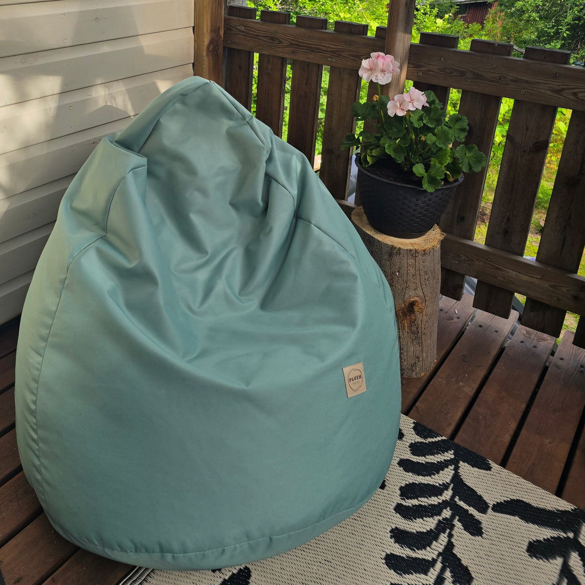 Plush nest vedenpitävä säkkituoli vihreänä