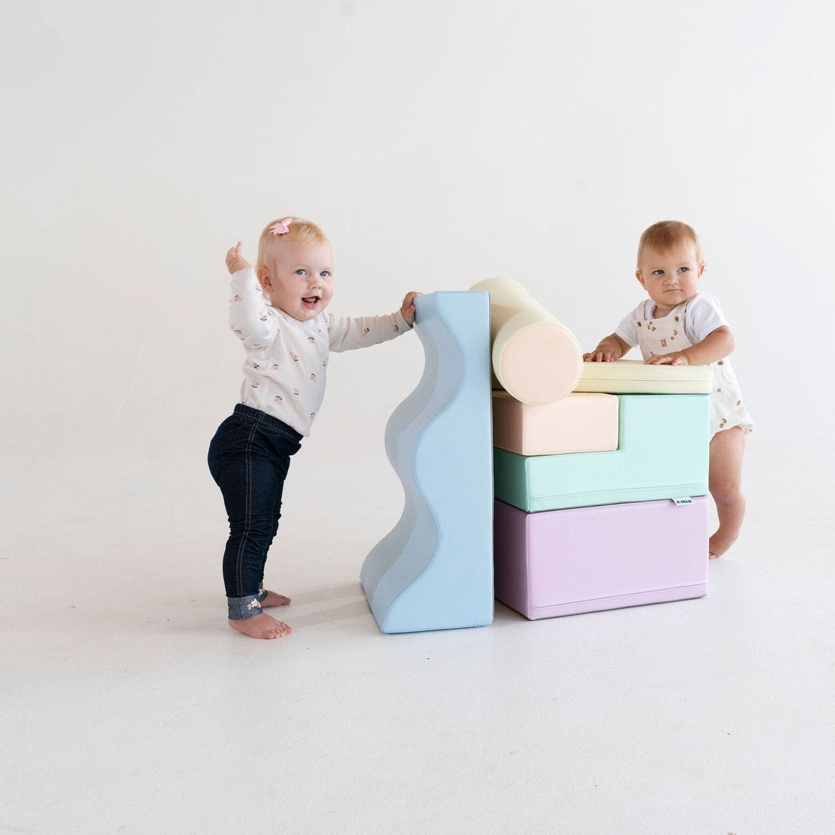 Soft Play, 6 leikkimoduulia - Vaalea pastelli