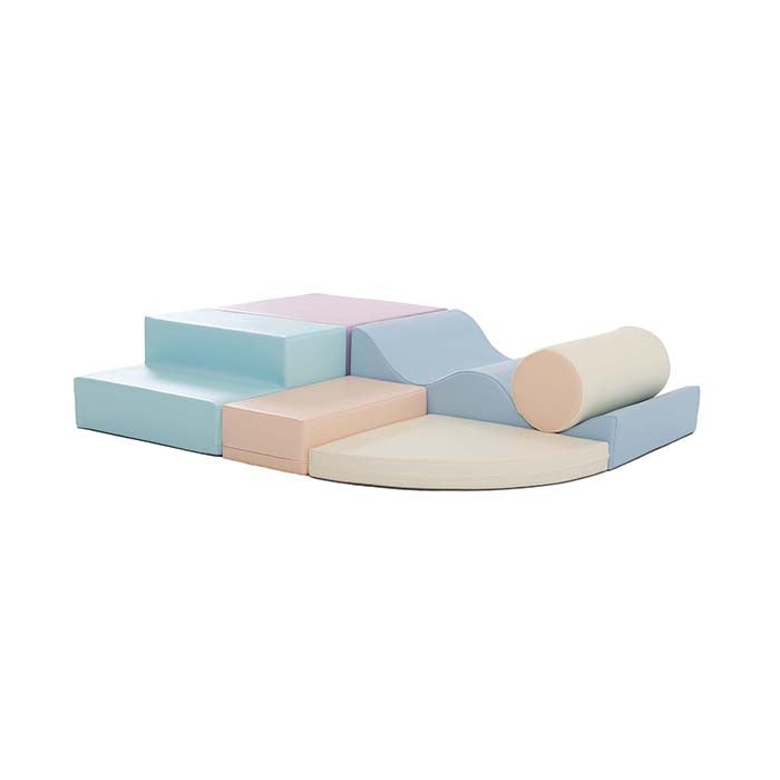 Soft Play, 6 leikkimoduulia - Vaalea pastelli