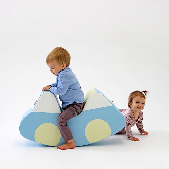 Soft Play lasten Keinulelu - Vaaleansininen auto