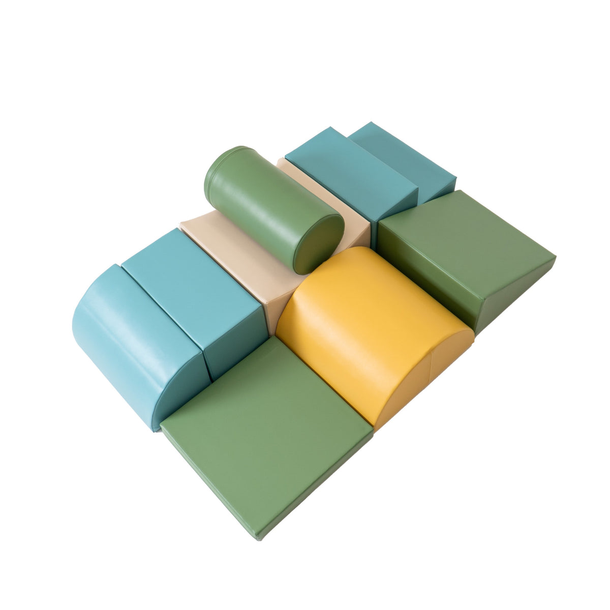 Soft Play, 8 leikkimoduulin-setti - Turkoosi pastelli, Adventurer