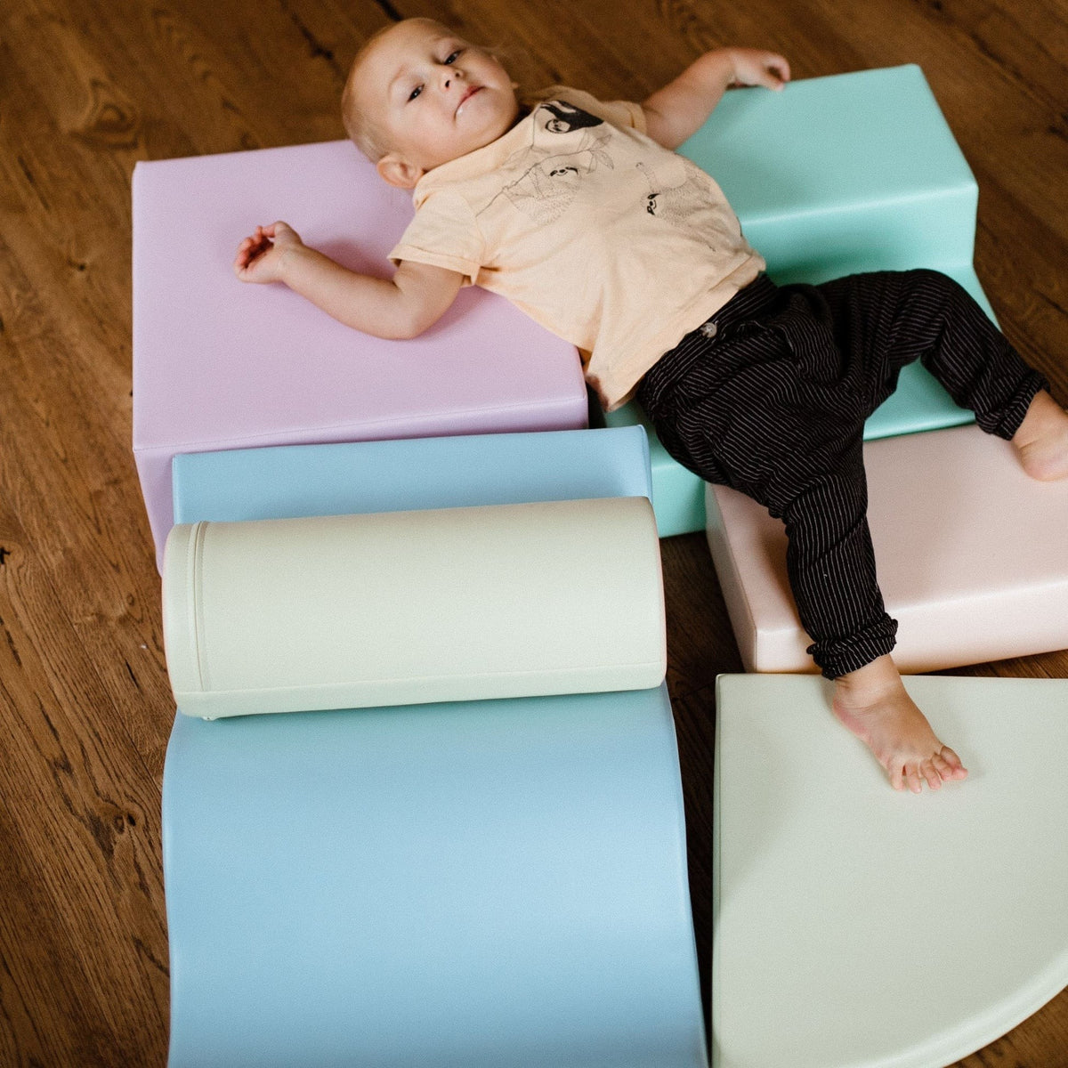 Soft Play 6 Foam Block Set - Light Pastel Explorer