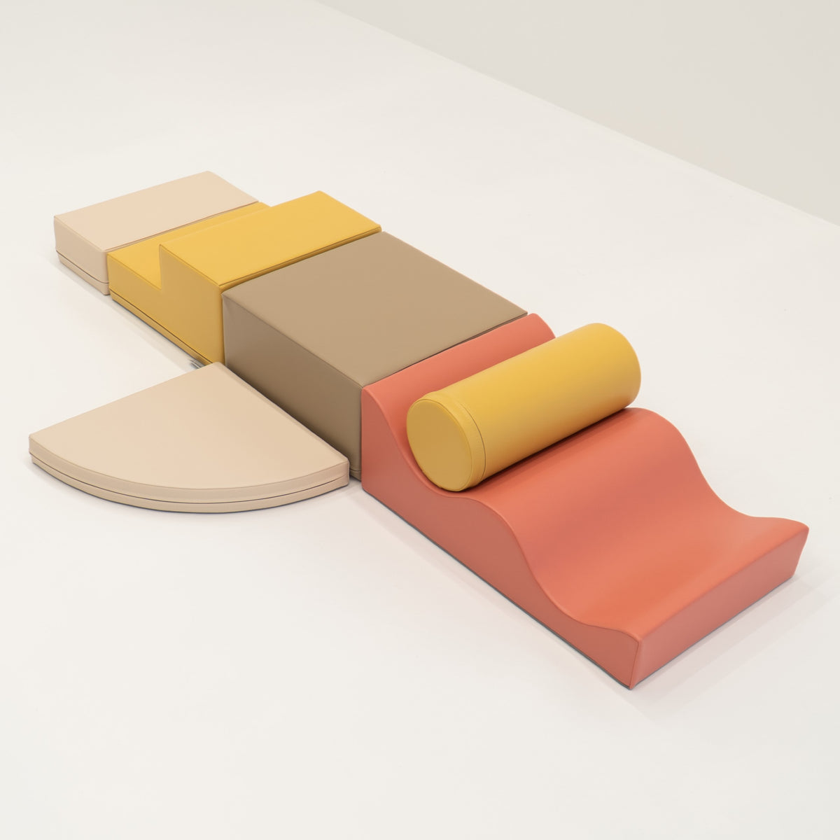 Soft Play 6 Foam Block Set - Pastel Pink Explorer