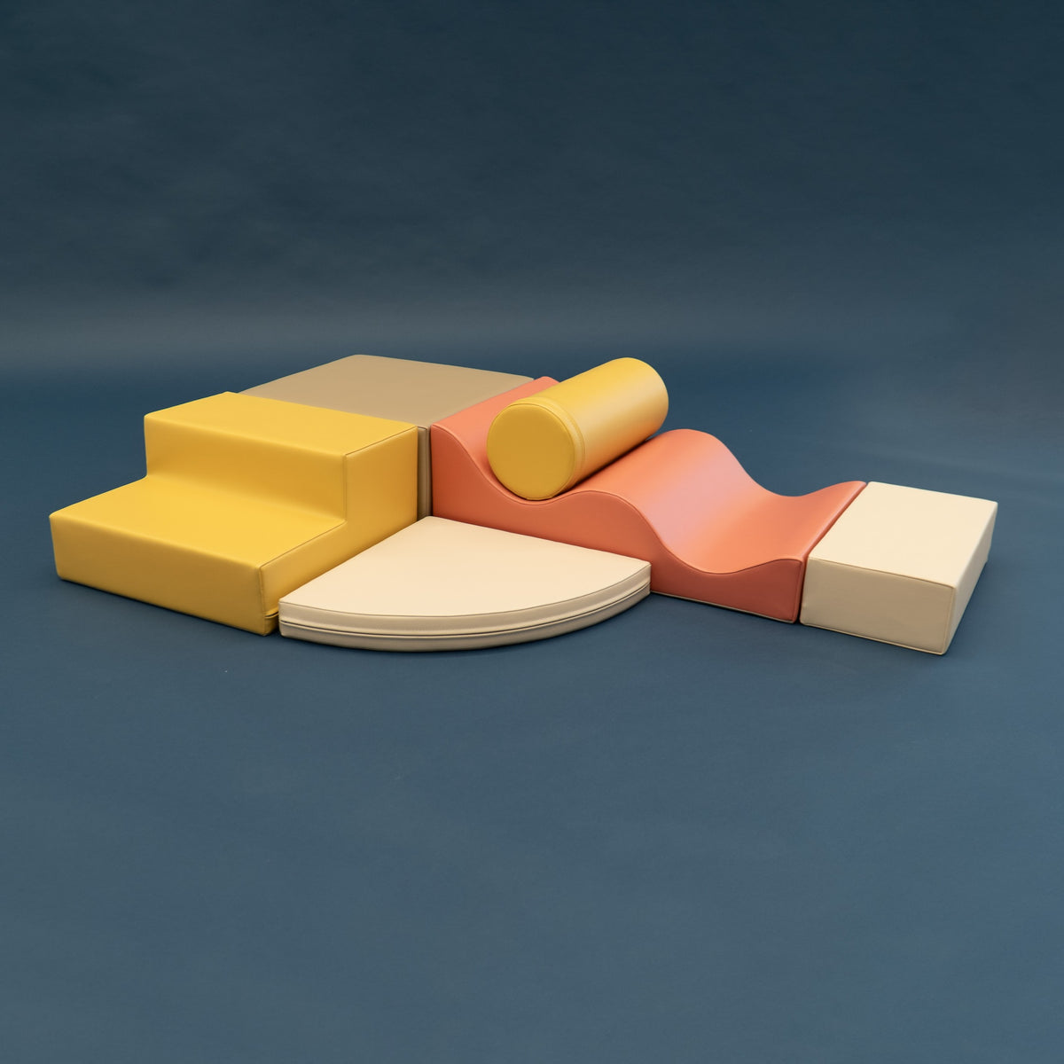Soft Play 6 Foam Block Set - Pastel Pink Explorer