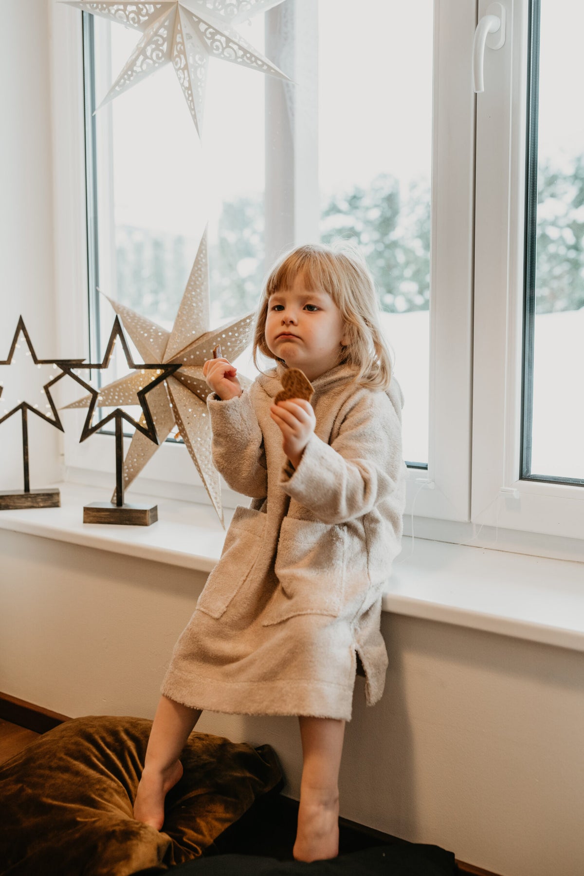 Käsin valmistettu lasten pyyheponcho 
