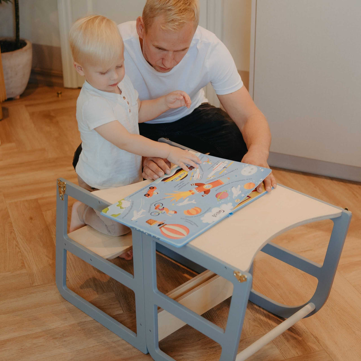 leg&go lasten_apujakkara_keittiötorni Poyta-tuoli musta