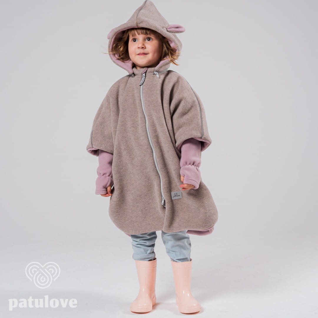 patulove Lasten turvaistuinviitta/autoponcho, Lamb Pink